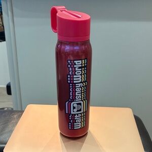 Disney Parks Walt Disney World Logo Starbucks Hot Pink Drink Bottle 20oz.
